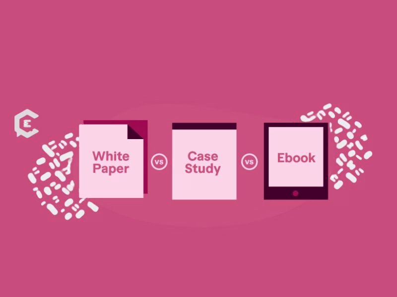 Ebooks, whitepapers, and case studies as marketing resources