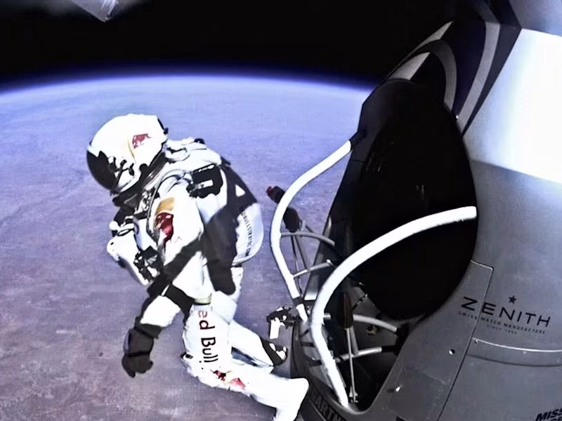 Red Bull Stratos campaign showing Felix Baumgartner’s space jump