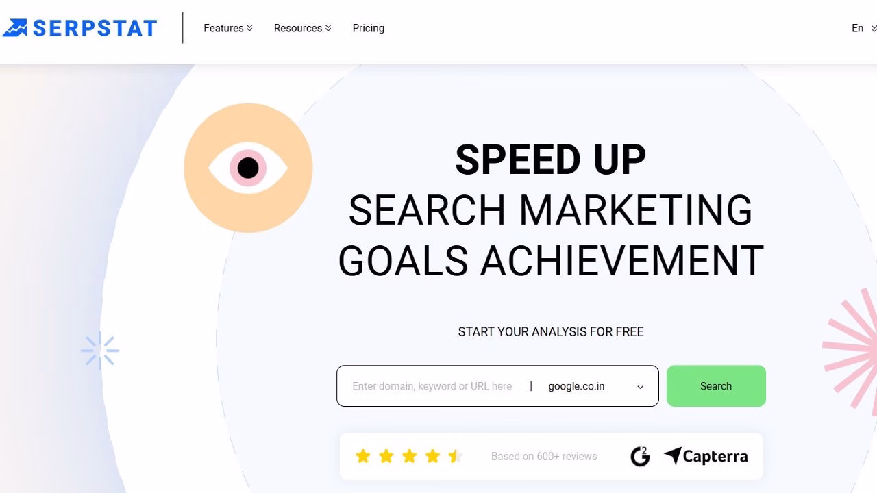Home page of Serpstat