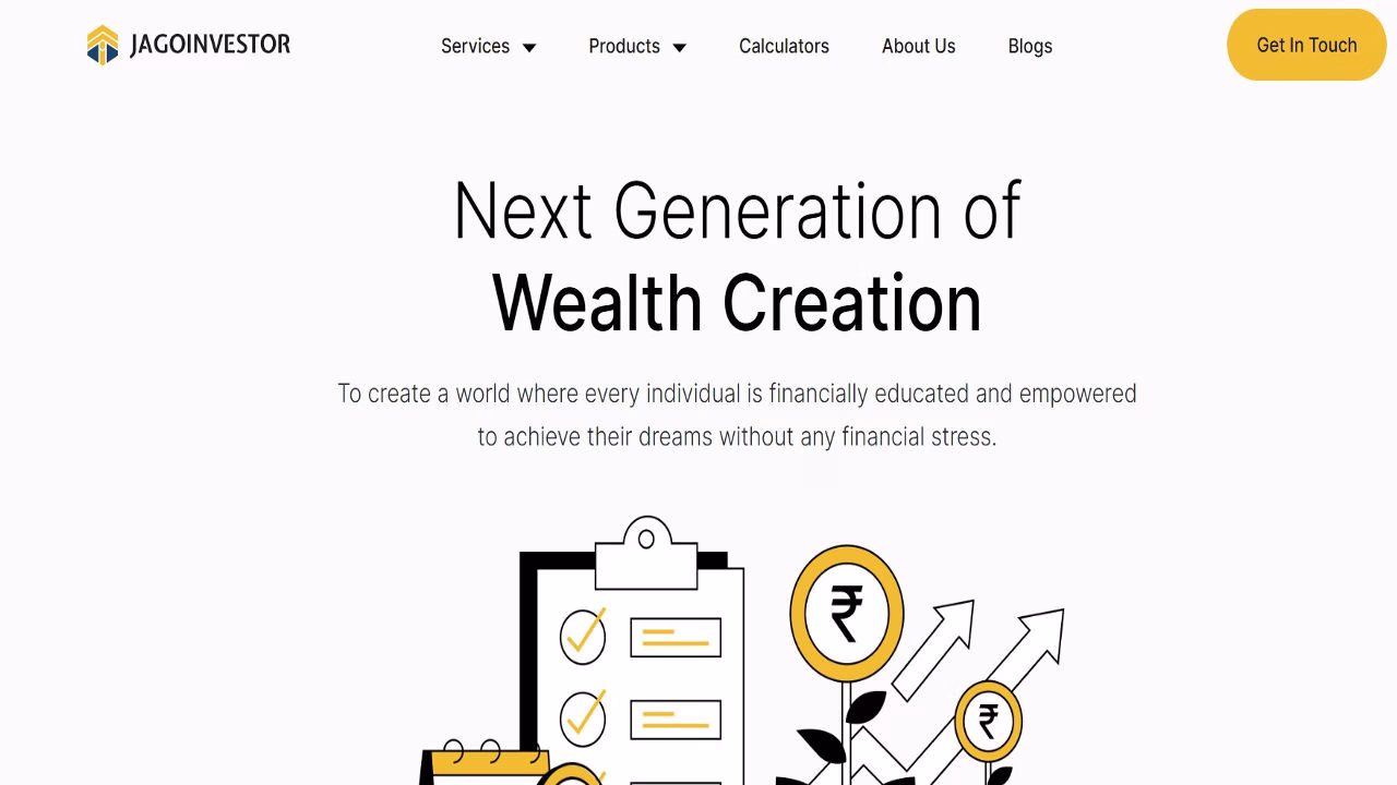Screenshot or illustration of JagoInvestor blog focused on personal finance, investing, and money management