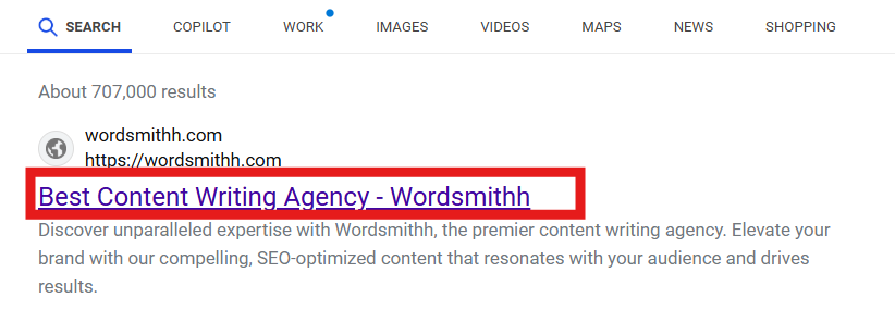 Page title example of Hypercontent