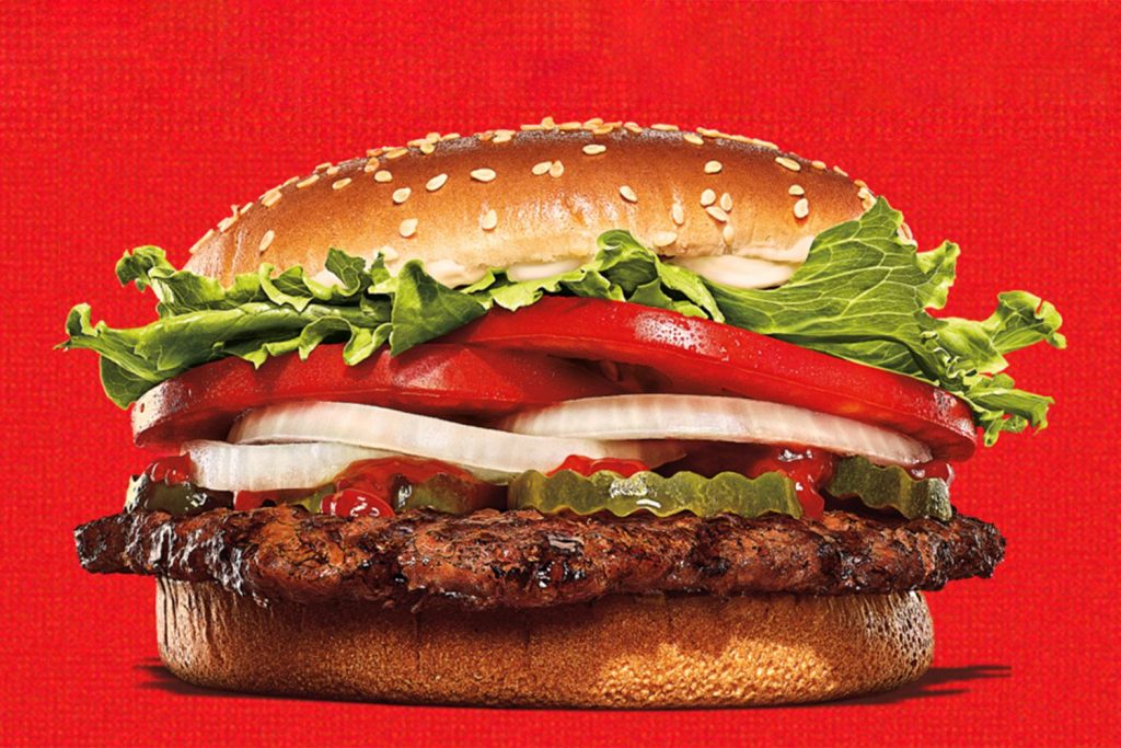  Burger King Whopper and menu items showcasing variety
