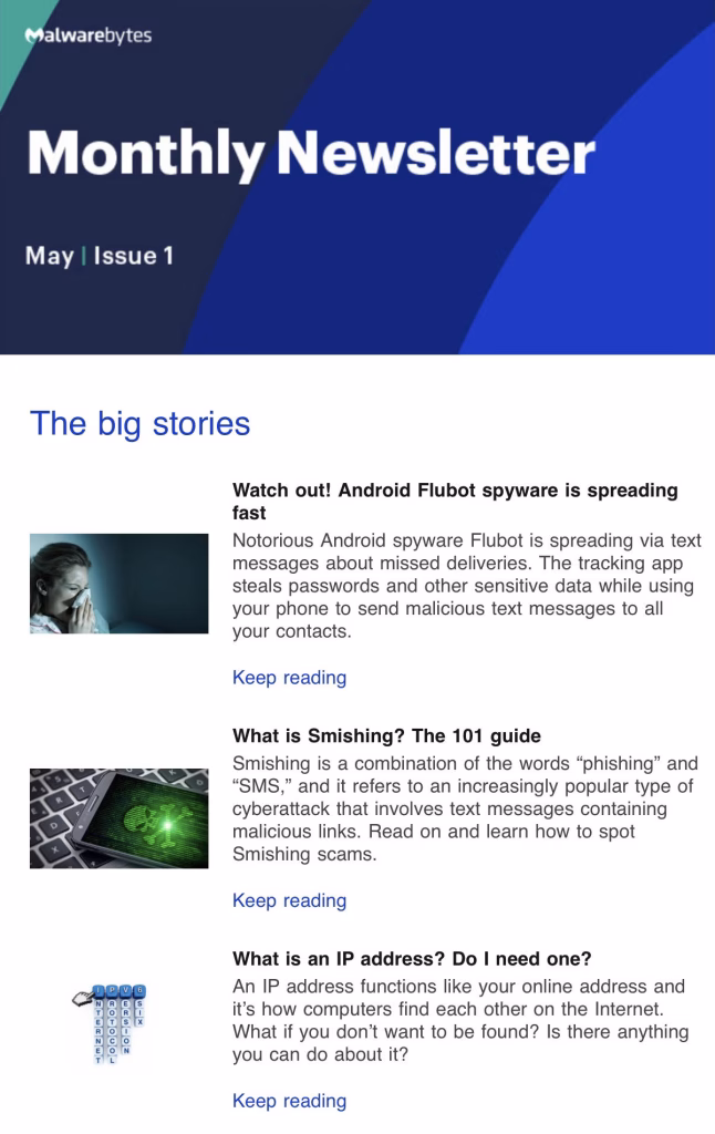 Educational newsletter with tips, tutorials, or industry insights