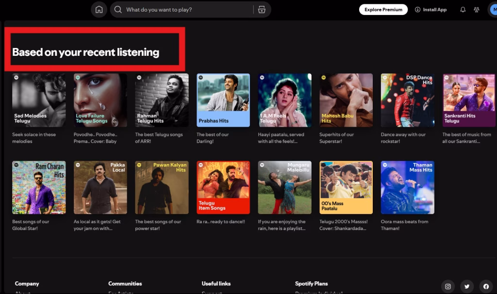 AI-powered music recommendation engine in Spotify for personalized playlists