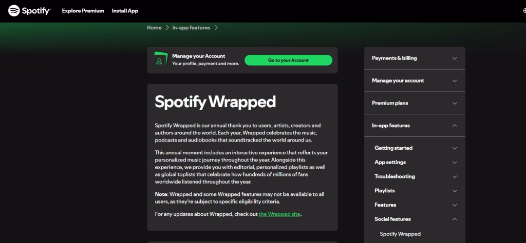 Spotify Wrapped personalized year-in-review listening stats campaign