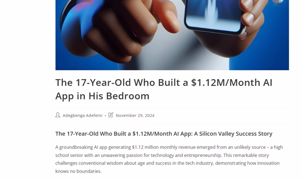 Teenager who built a viral AI tool