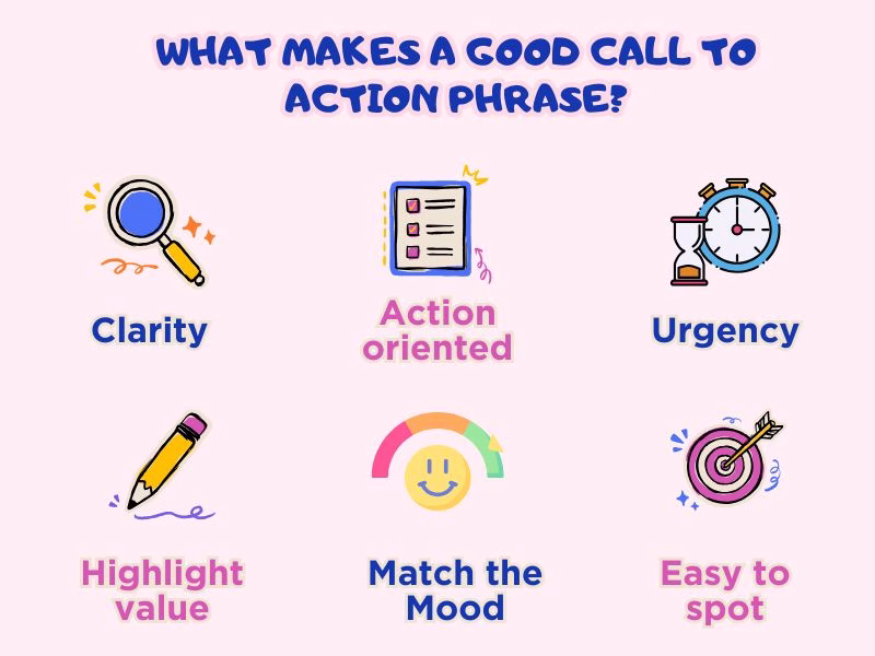 Key elements that make a good call to action phrase