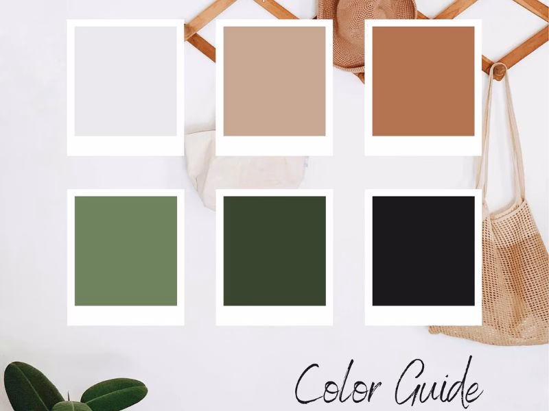 Palette of trending web design color schemes for modern websites