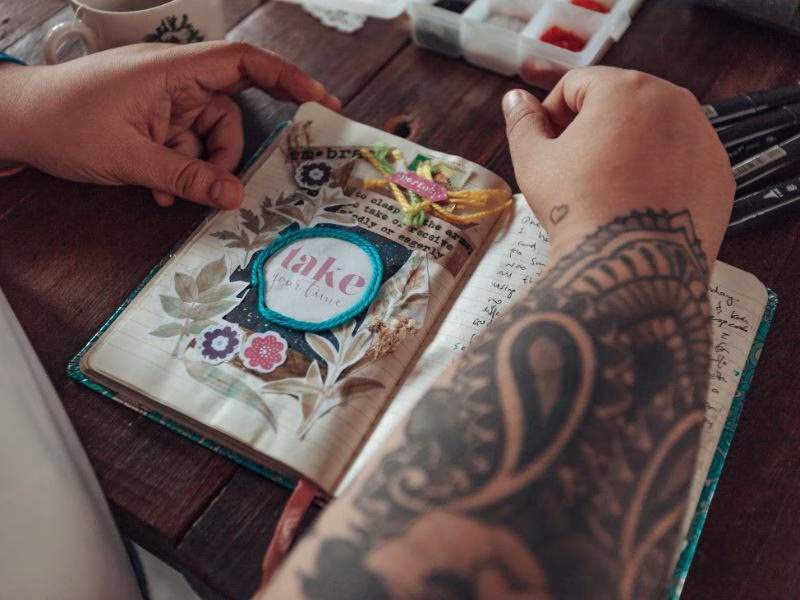 Art journals for creative expression through drawing and painting