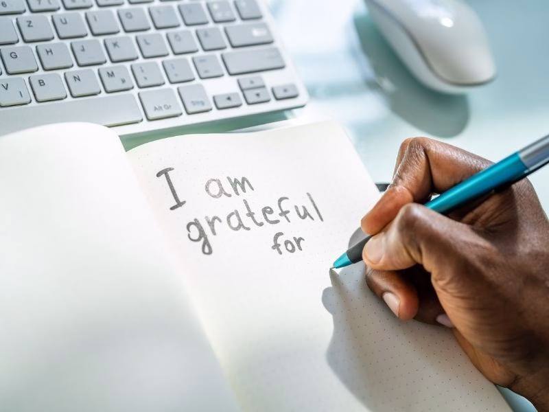 Gratitude journals to practice thankfulness and positivity