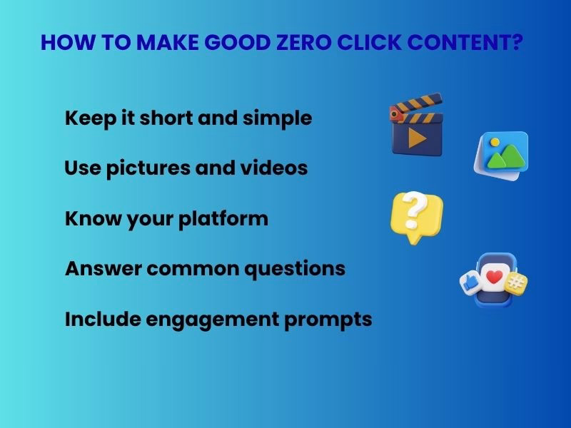 Infographic on how to create effective Zero Click Content
