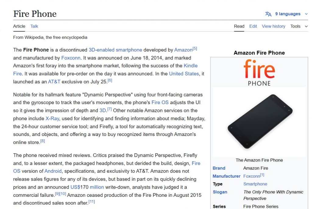 Amazon Fire Phone with 3D interface
