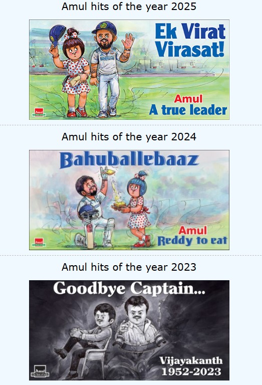 Amul’s branding through memorable topical ad campaigns