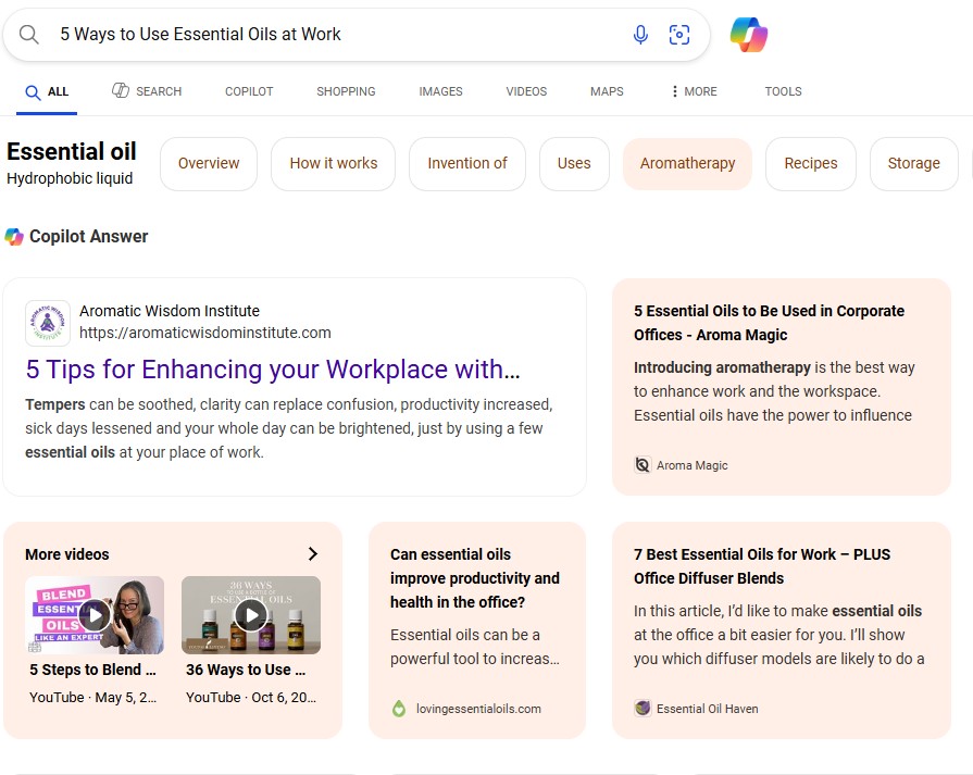 Screenshot or layout showing an example of a blog post
