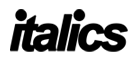 Italics logo - content marketing and writing solutions