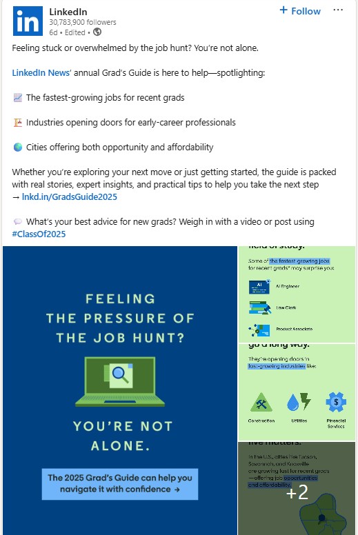 Best LinkedIn content ideas for job seekers to get noticed