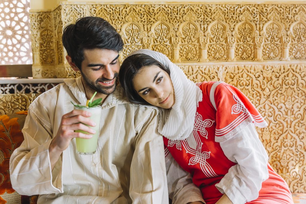 Loving Muharram wishes for husband with a spiritual design