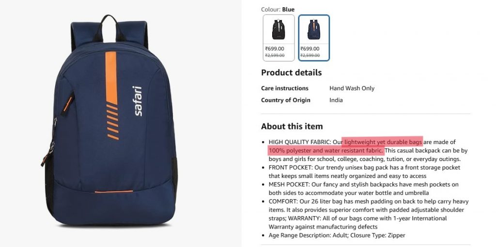 SEO for product descriptions using keywords