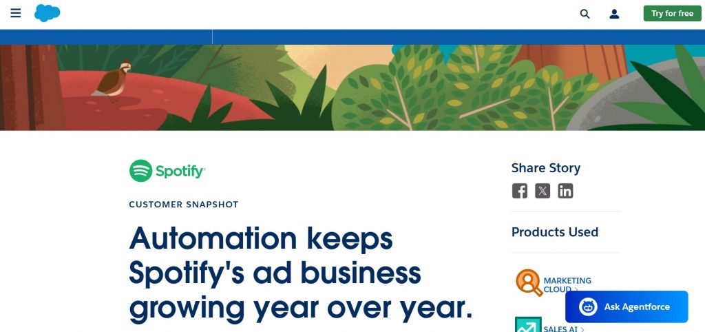 Salesforce customer success case study example