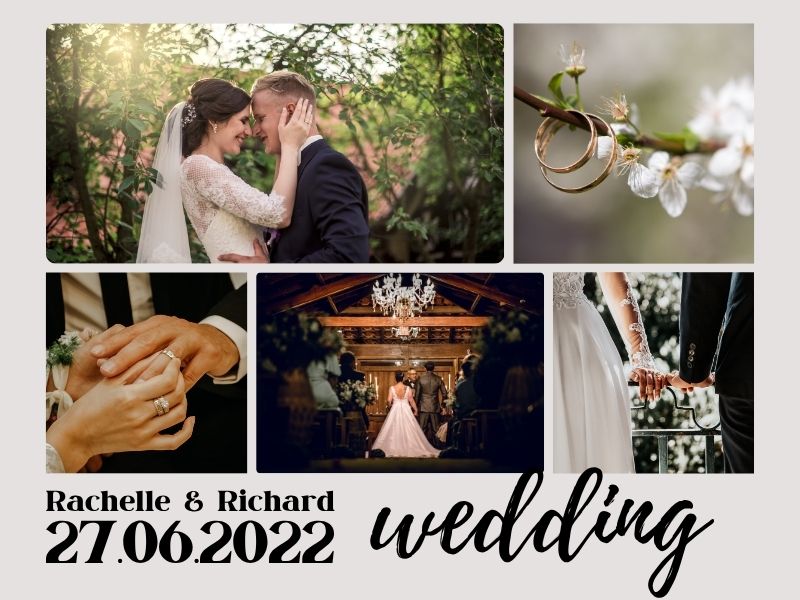 Romantic wedding-themed Facebook post idea